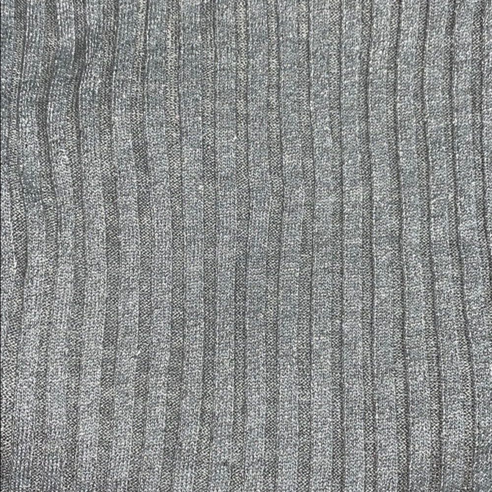 COURT AND ROWE Metallic Mock Neck Ribbed Sweater - Picture 7 of 8